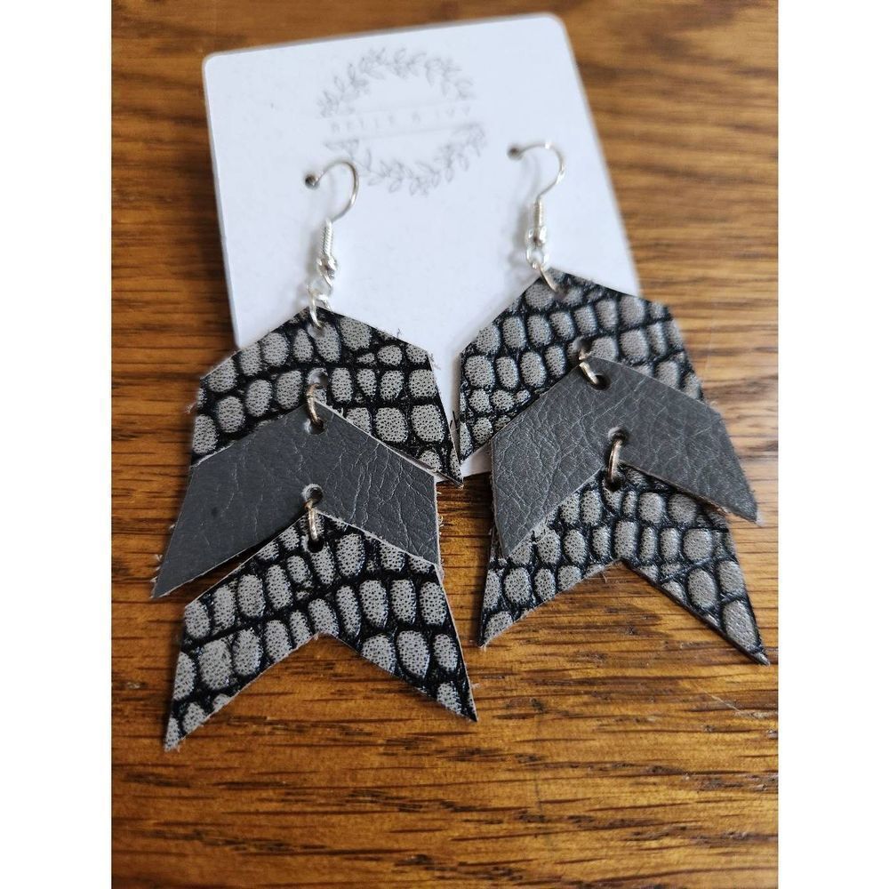 Hand cut drop earrings